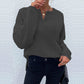 Women's Top Knitted Pullover Long Sleeve V-neck Pocket Solid Color Sweater