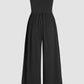 Summer  Casual Loose Slim Fit Wide Leg Trousers Women Sleeveless Vest Jumpsuit Women