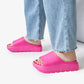 5.5cm Fish Mouth Shoes Floor Bathroom Home Slippers Outdoor Thick Soled Beach Slippers For Women